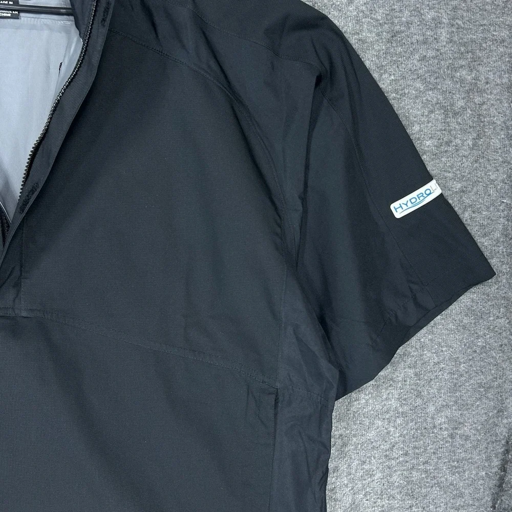 FootJoy DryJoys Jacket Mens Large Black HydroLite Short Sleeve Rain Pullover